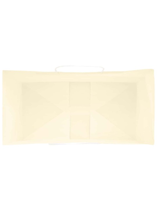 Paperikassit 50 kpl kahvoilla keltainen 32x17x25 cm