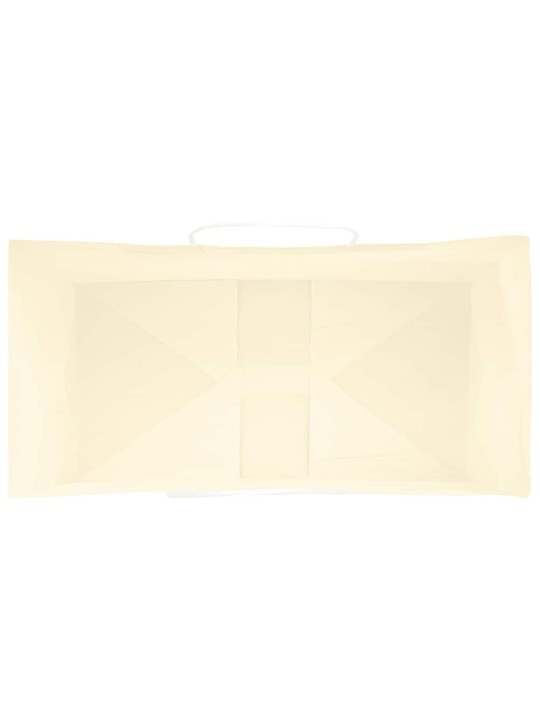 Paperikassit 50 kpl kahvoilla keltainen 32x17x44 cm