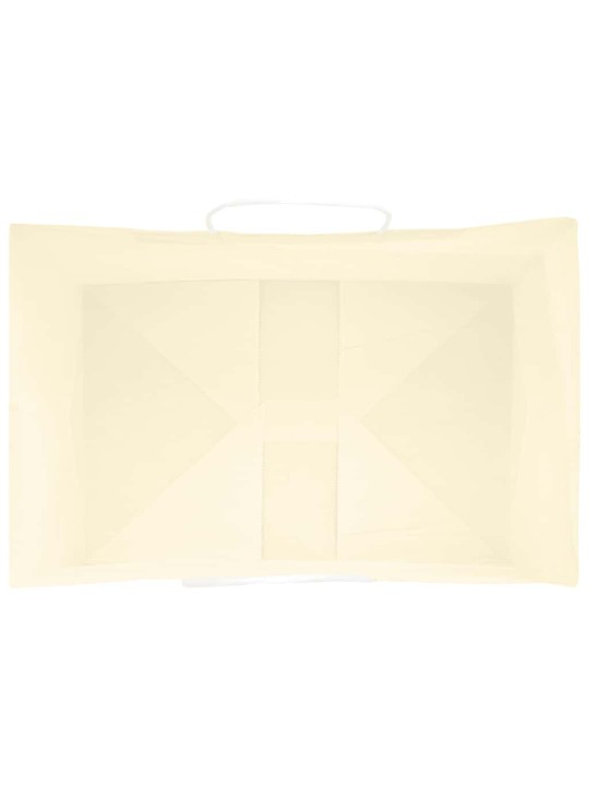 Paperikassit 50 kpl kahvoilla keltainen 32x22x24 cm