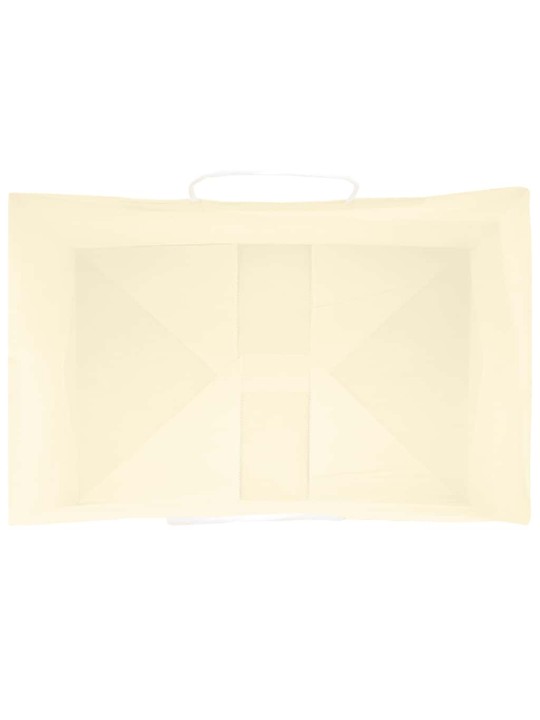 Paperikassit 50 kpl kahvoilla keltainen 32x22x28 cm