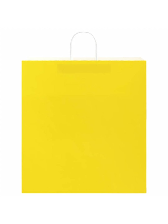 Paperikassit 50 kpl kahvoilla keltainen 45x17x48 cm