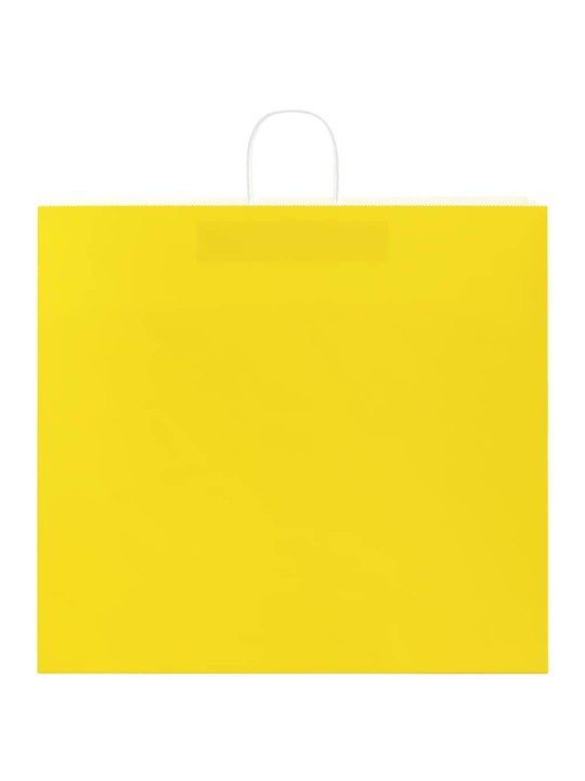 Paperikassit 50 kpl kahvoilla keltainen 54x15x49 cm
