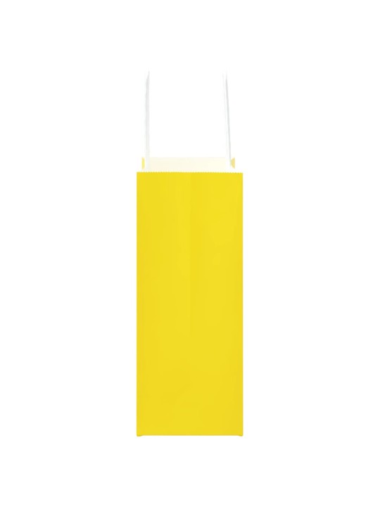 Paperikassit 250 kpl kahvoilla keltainen 15x8x21 cm
