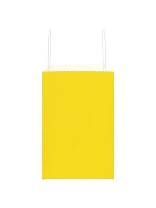 Paperikassit 250 kpl kahvoilla keltainen 21x11x36 cm