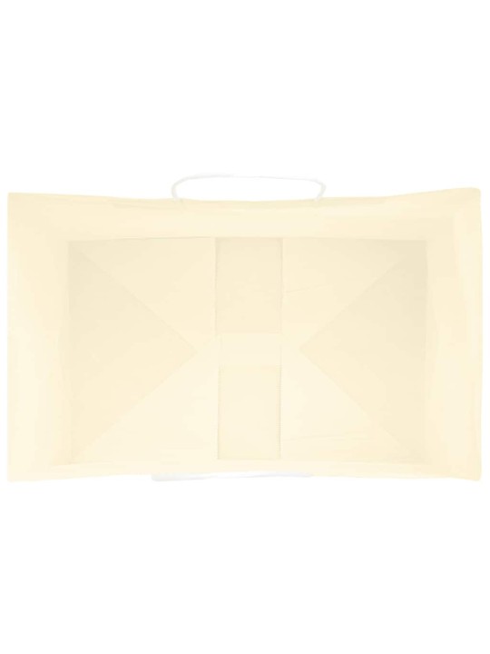 Paperikassit 250 kpl kahvoilla keltainen 26x17x25 cm