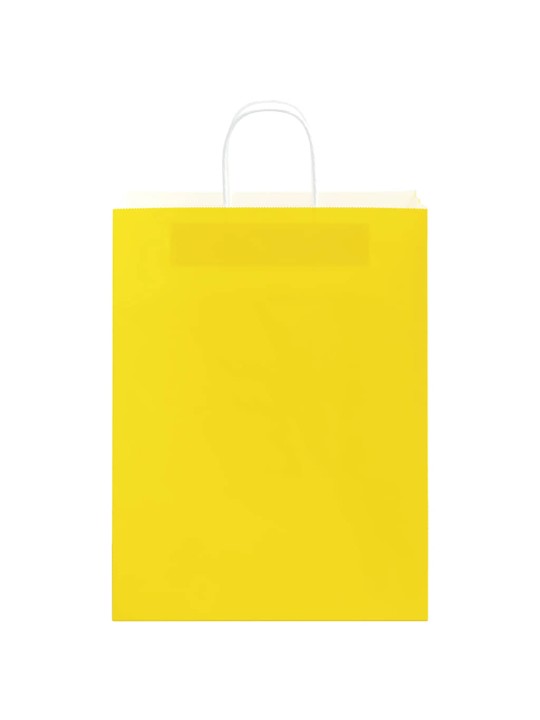 Paperikassit 250 kpl kahvoilla keltainen 32x12x42 cm