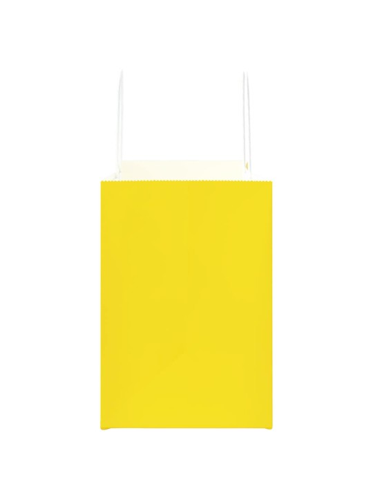 Paperikassit 250 kpl kahvoilla keltainen 32x17x25 cm
