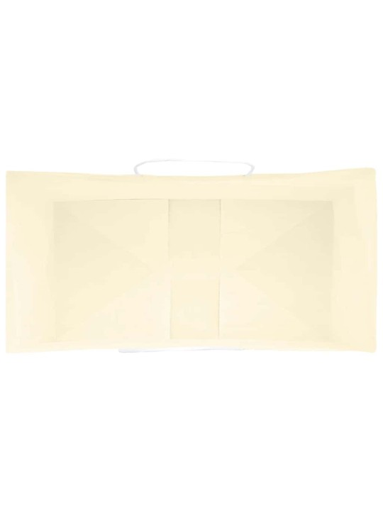 Paperikassit 250 kpl kahvoilla keltainen 32x17x25 cm
