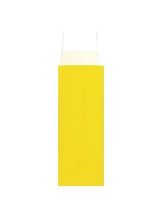 Paperikassit 250 kpl kahvoilla keltainen 32x17x44 cm