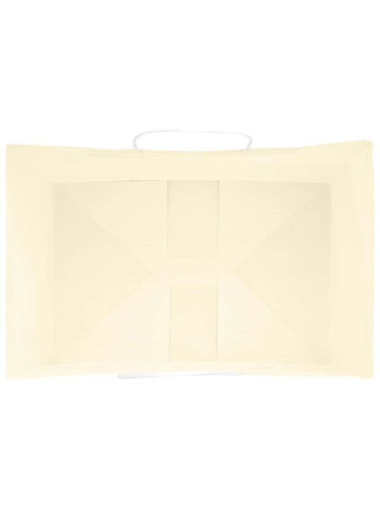 Paperikassit 250 kpl kahvoilla keltainen 32x22x24 cm