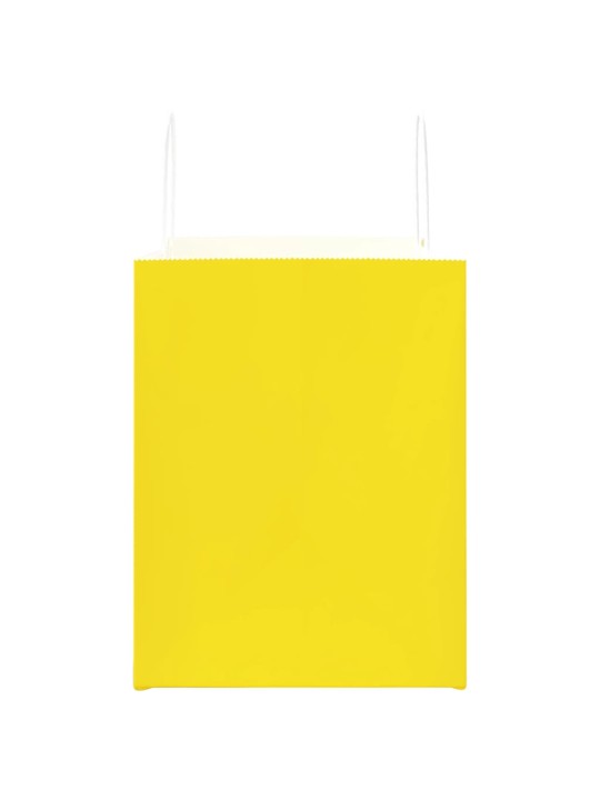 Paperikassit 250 kpl kahvoilla keltainen 32x22x28 cm