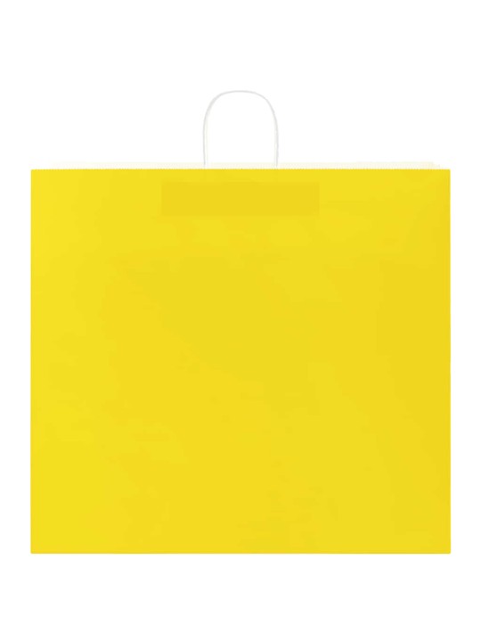 Paperikassit 250 kpl kahvoilla keltainen 54x15x49 cm