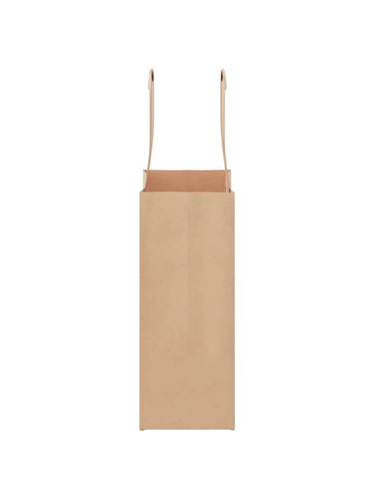 Paperikassit 50 kpl kahvoilla ruskea 15x8x21 cm