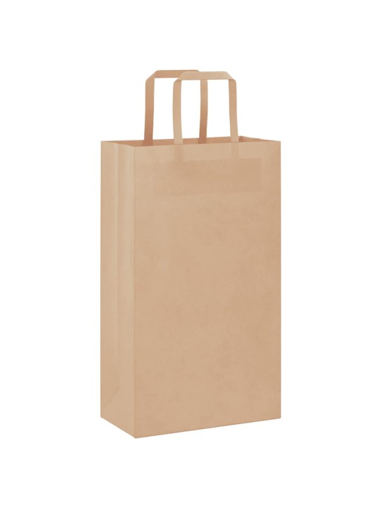 Paperikassit 50 kpl kahvoilla ruskea 21x11x36 cm