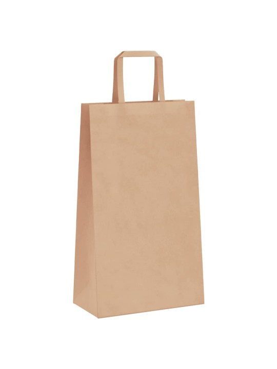 Paperikassit 50 kpl kahvoilla ruskea 21x11x36 cm