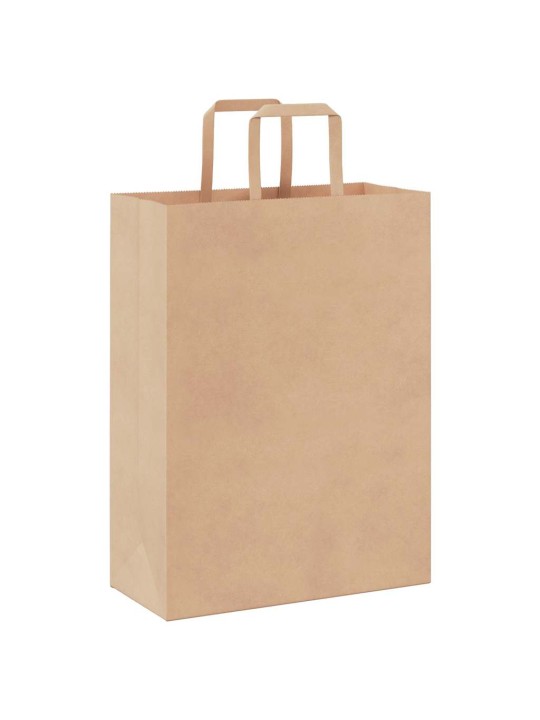 Paperikassit 50 kpl kahvoilla ruskea 26x12x35 cm