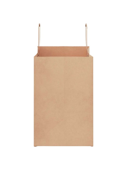 Paperikassit 50 kpl kahvoilla ruskea 26x17x25 cm