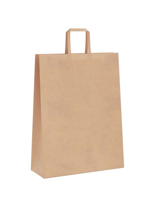Paperikassit 50 kpl kahvoilla ruskea 32x12x42 cm