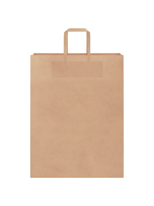 Paperikassit 50 kpl kahvoilla ruskea 32x12x42 cm