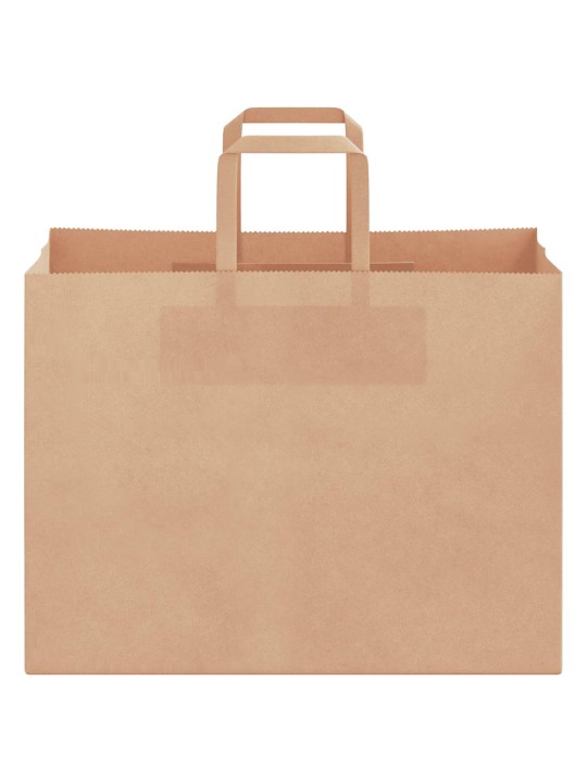 Paperikassit 50 kpl kahvoilla ruskea 32x17x25 cm