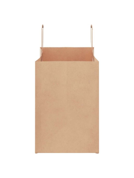 Paperikassit 50 kpl kahvoilla ruskea 32x17x25 cm