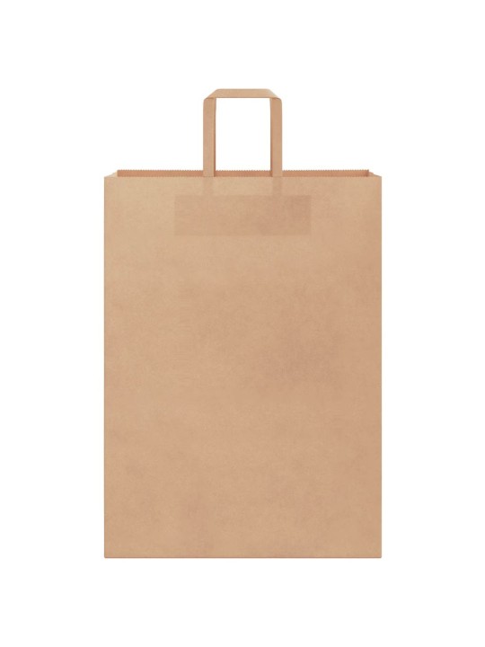 Paperikassit 50 kpl kahvoilla ruskea 32x17x44 cm