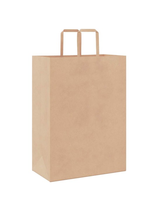 Paperikassit 50 kpl kahvoilla ruskea 32x17x44 cm