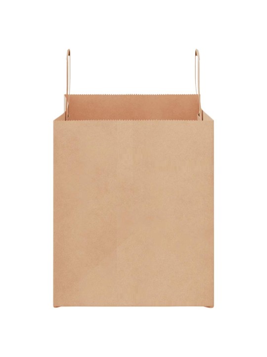 Paperikassit 50 kpl kahvoilla ruskea 32x22x24 cm