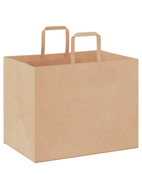 Paperikassit 50 kpl kahvoilla ruskea 32x22x24 cm