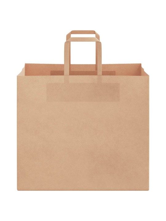 Paperikassit 50 kpl kahvoilla ruskea 32x22x28 cm