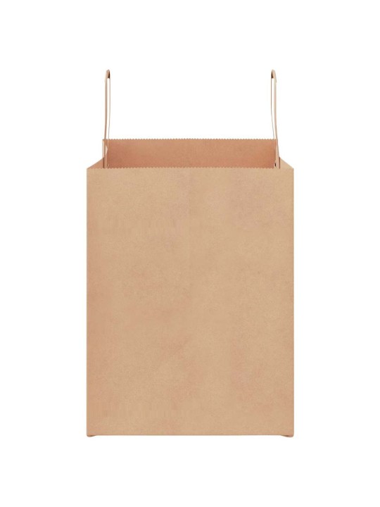 Paperikassit 50 kpl kahvoilla ruskea 32x22x28 cm