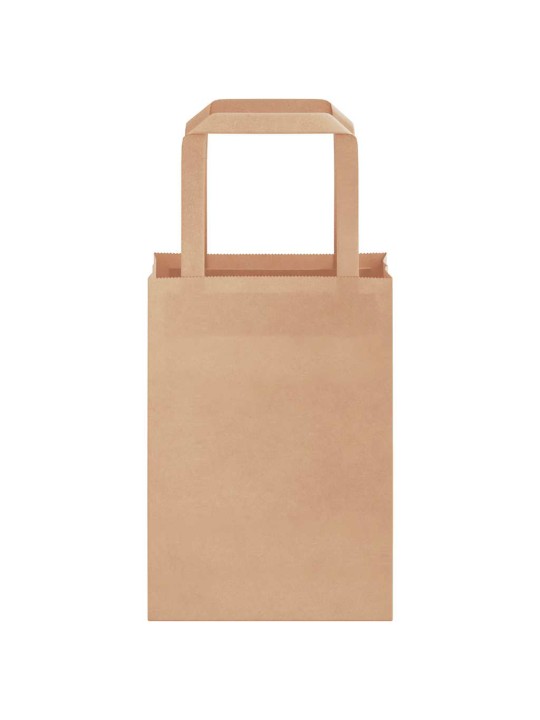 Paperikassit 250 kpl kahvoilla ruskea 15x8x21 cm