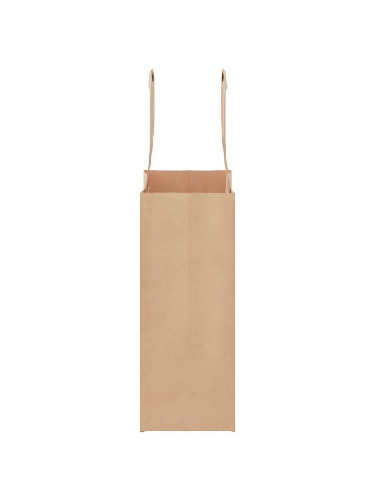 Paperikassit 250 kpl kahvoilla ruskea 15x8x21 cm
