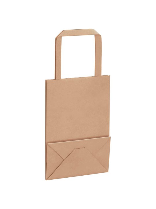 Paperikassit 250 kpl kahvoilla ruskea 15x8x21 cm