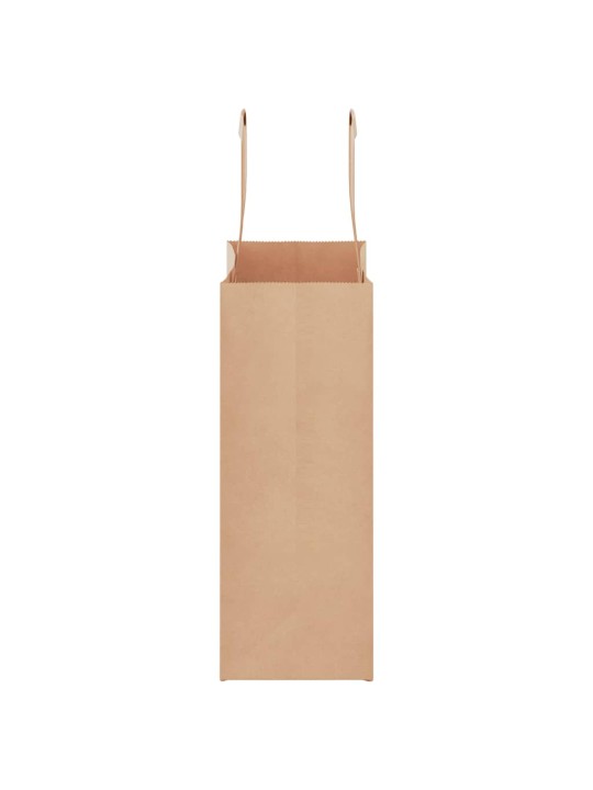 Paperikassit 250 kpl kahvoilla ruskea 18x8x22 cm