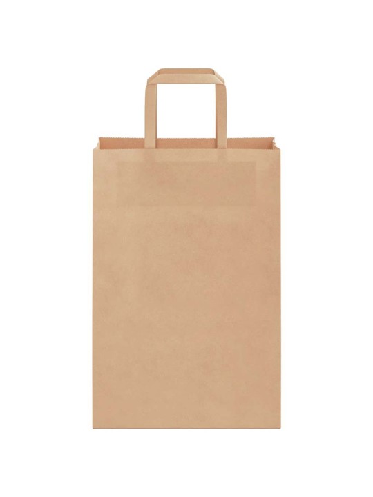 Paperikassit 250 kpl kahvoilla ruskea 21x11x31 cm