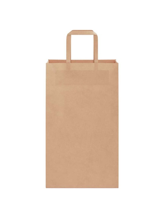 Paperikassit 250 kpl kahvoilla ruskea 21x11x36 cm