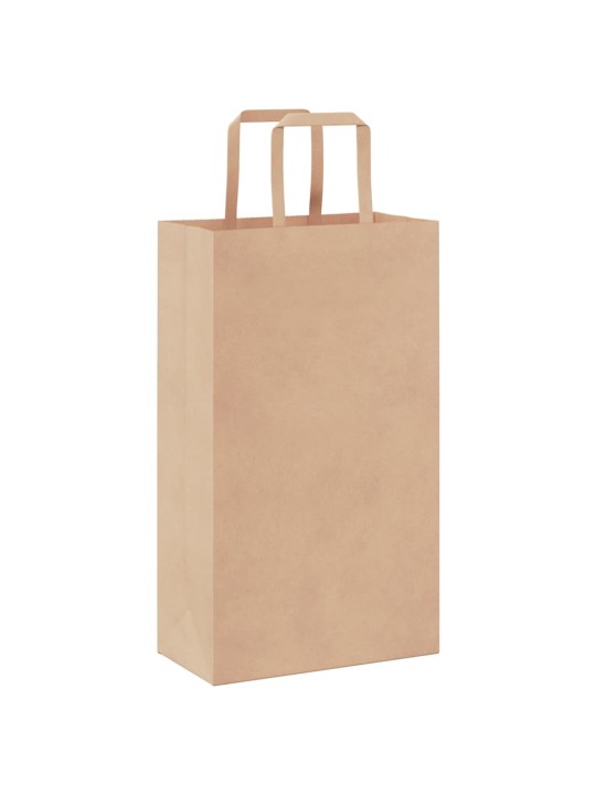 Paperikassit 250 kpl kahvoilla ruskea 21x11x36 cm