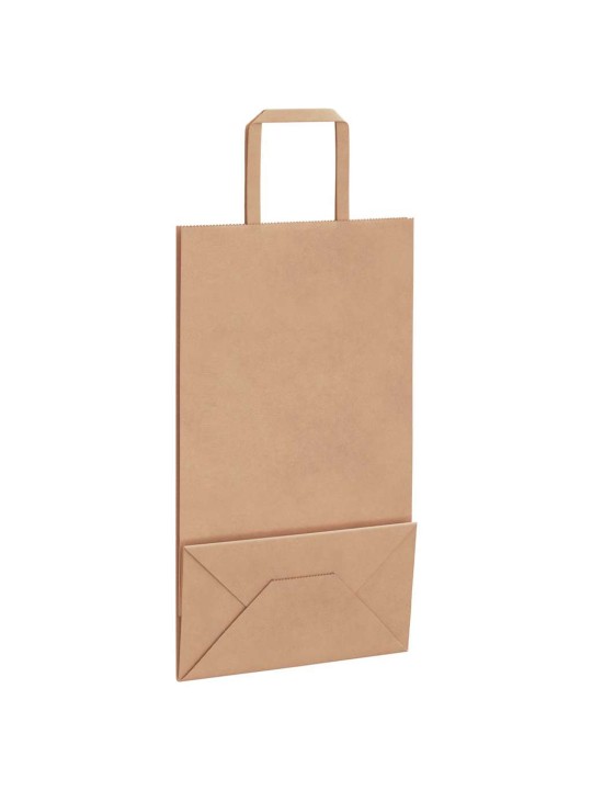 Paperikassit 250 kpl kahvoilla ruskea 21x11x36 cm