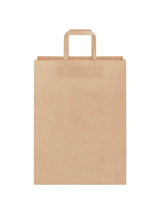 Paperikassit 250 kpl kahvoilla ruskea 26x12x35 cm