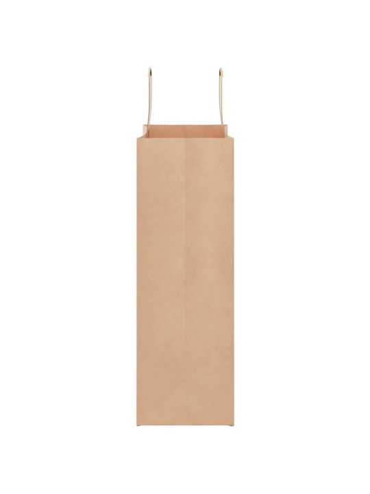Paperikassit 250 kpl kahvoilla ruskea 26x12x35 cm
