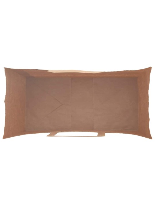 Paperikassit 250 kpl kahvoilla ruskea 26x12x35 cm
