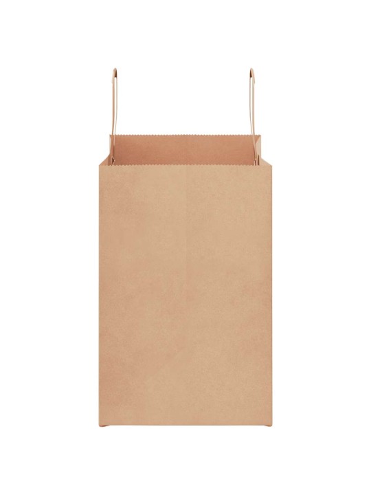 Paperikassit 250 kpl kahvoilla ruskea 26x17x25 cm