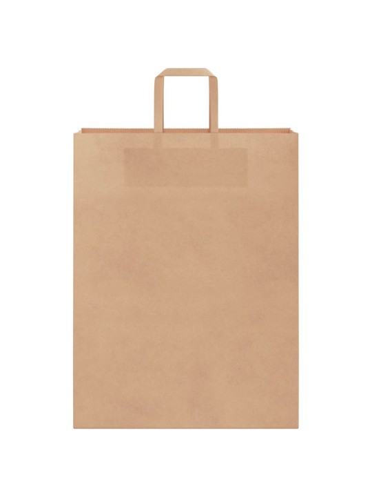 Paperikassit 250 kpl kahvoilla ruskea 32x12x42 cm
