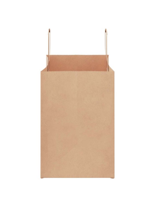 Paperikassit 250 kpl kahvoilla ruskea 32x17x25 cm