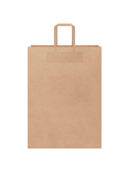 Paperikassit 250 kpl kahvoilla ruskea 32x17x44 cm