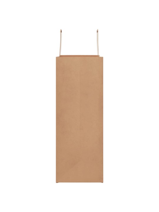 Paperikassit 250 kpl kahvoilla ruskea 32x17x44 cm