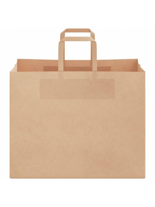 Paperikassit 250 kpl kahvoilla ruskea 32x22x24 cm