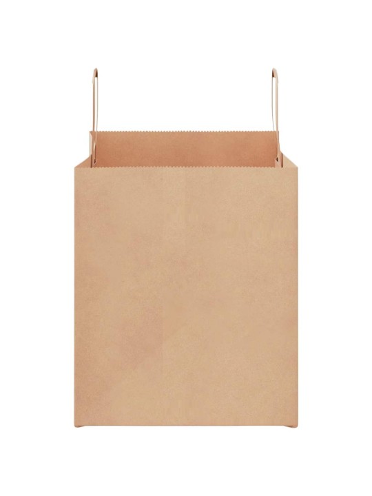 Paperikassit 250 kpl kahvoilla ruskea 32x22x24 cm
