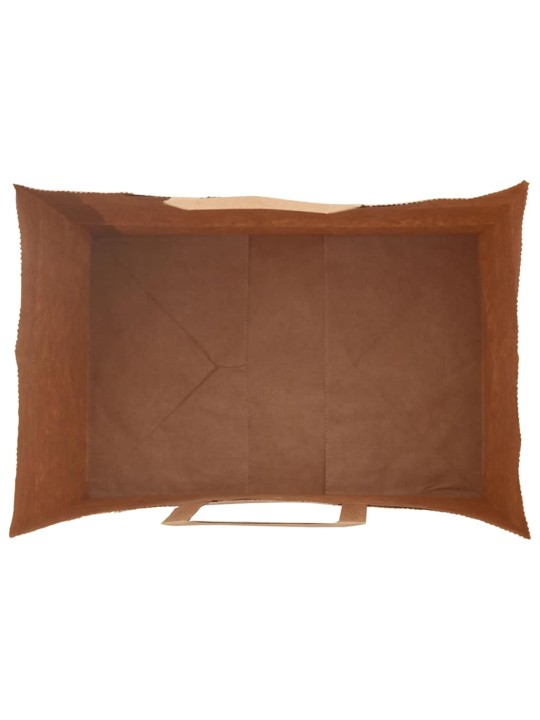 Paperikassit 250 kpl kahvoilla ruskea 32x22x28 cm